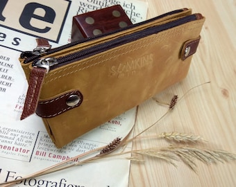 Leather Wallet zipper card holder clutch bag long wallet ID card holder Clutch Wallet Purse phone travel wallet Card Wallet