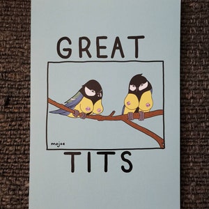 Great Tits - Impressão A4 Heavyweight - Cartão Reciclado