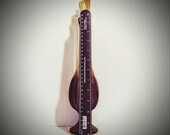 Tall Blenko Brown Amberina Swung Glass Vase