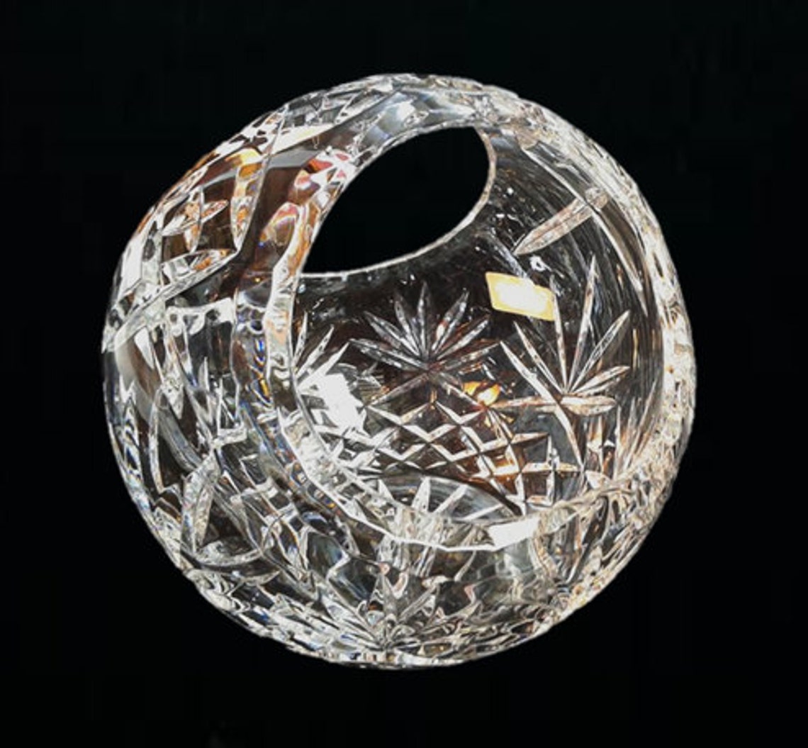 Violetta 24 Lead Crystal Basket Etsy