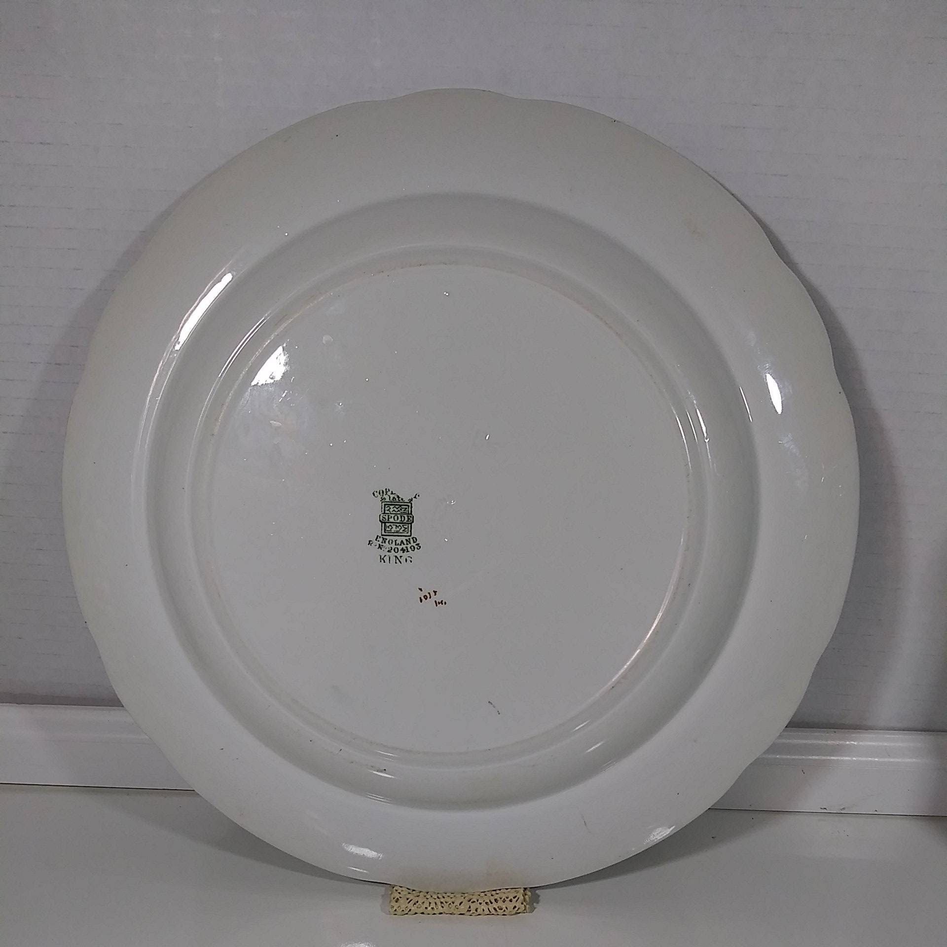Vintage Antique 10.5 Inch Copeland Spode King Green Chintz