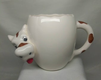 Vintage Taste Setter Sigma Coffee Mug Cow Breaking Out of Egg Brown White Ceramic