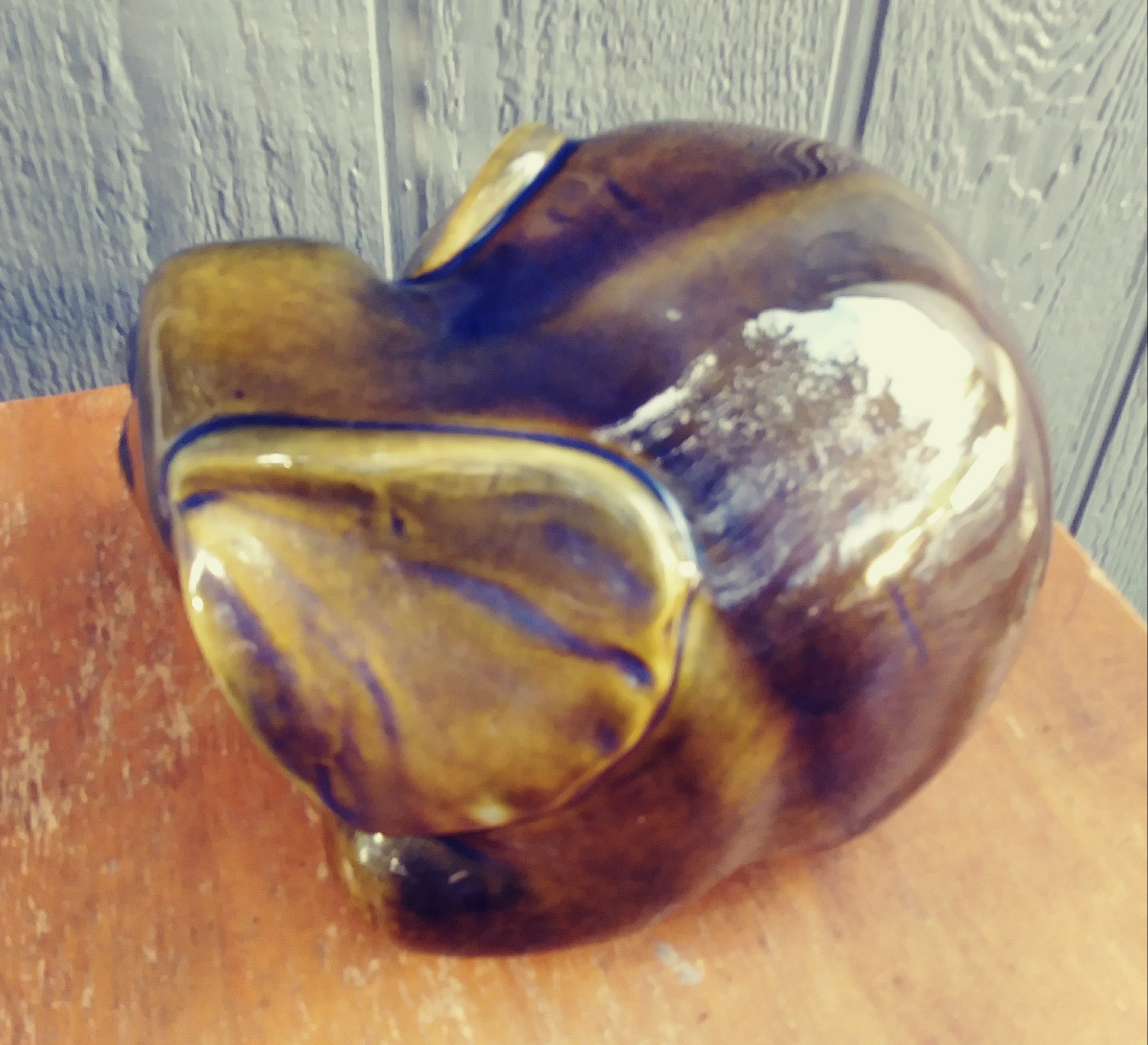 Large Ceramic Elephant Statue Figurine With Two Toned Glaze Etsy