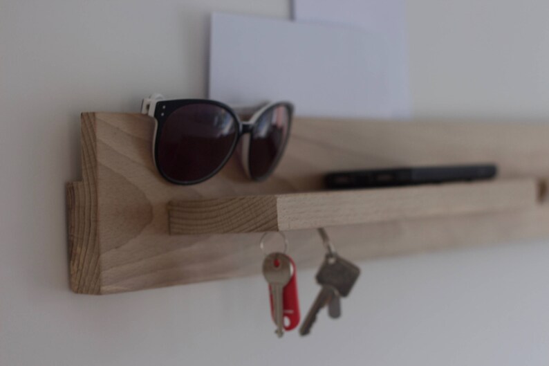 Magnetic Key Holder Coat Hooks With Shelf Wall Mounted Letter Rack Hallway Hook Reclaimed Timber