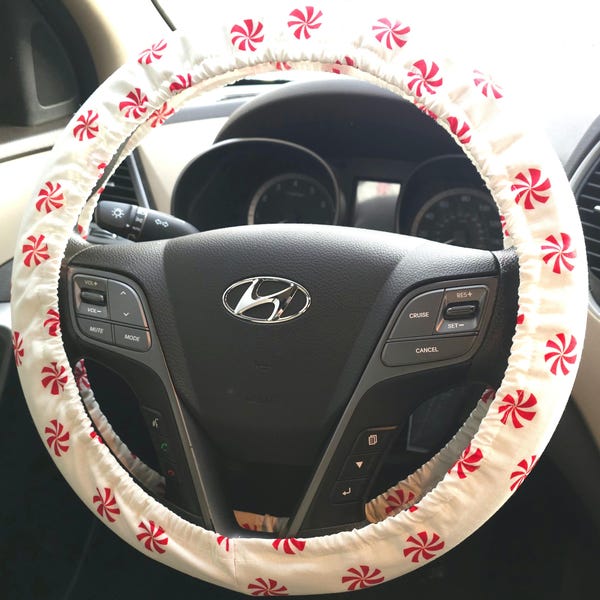 Christmas steering wheel cover,  Christmas candy, steering wheel cover, Christmas mints