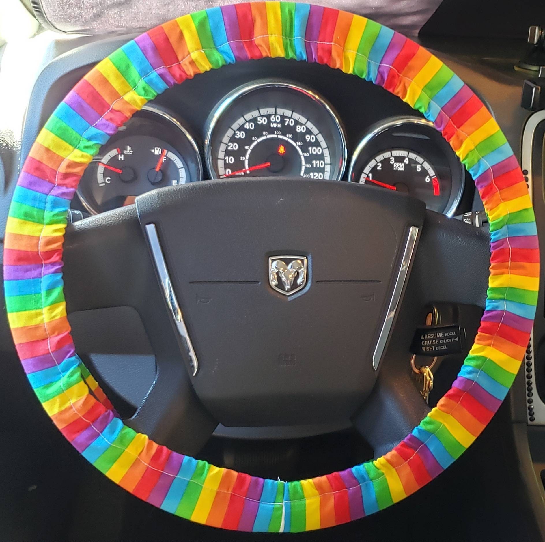 Rainbow Steering Wheel Cover Etsy UK
