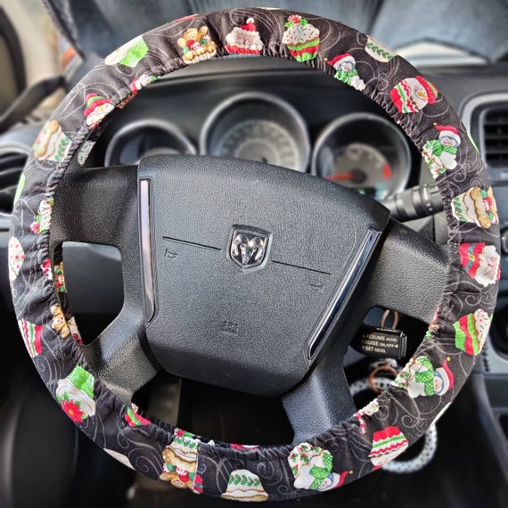 Christmas steering wheel cover Santa Claus Gingerbread Cupcakes