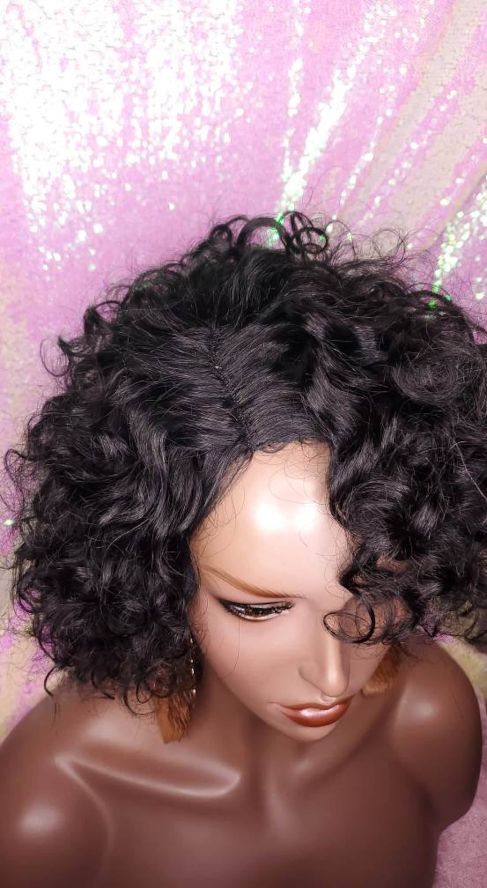 Wig Soft Flowy Curly Hair Wigs Loose Curl Brazilian Remy Human Etsy