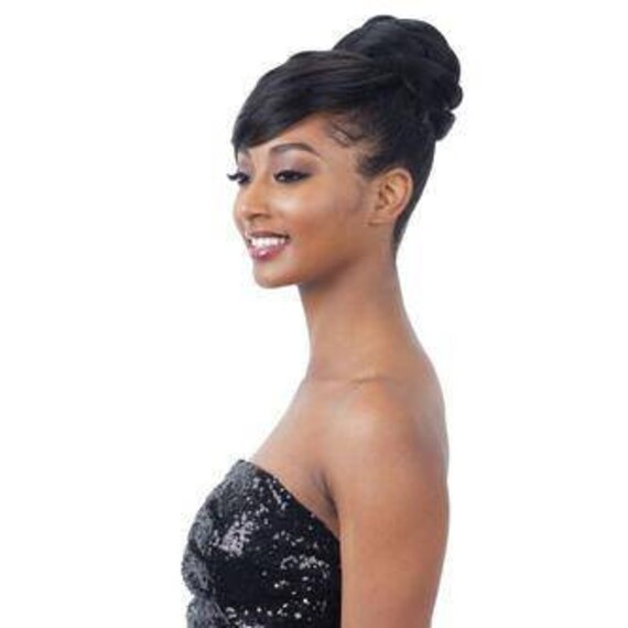 Hair Piece 2pcs Hair Ponytail Bun Swoop Bang Set Etsy