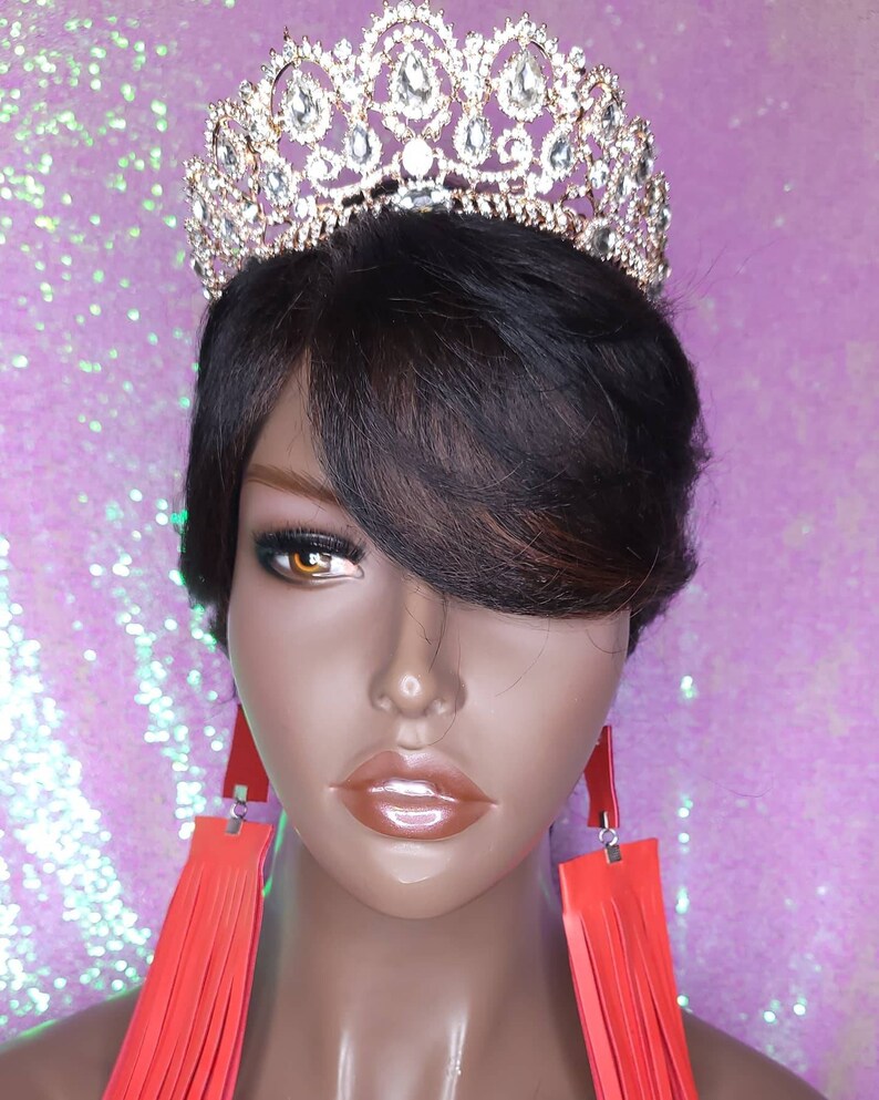 Wig Swoop Bang Wig Bun Hair Wig Ponytail Bun Swoop Bang Wig Etsy