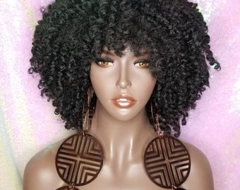WIG Large Afro Coil Kinky Twist Hair Full Cap Natural Wig