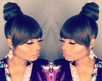 Bundle 2pcs Hair Ponytail Bun and Chinese Bang Set - Etsy Bundle 2pcs Hair Ponytail Bun and Chinese Bang Set - Etsy