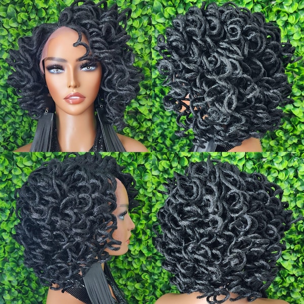 Wig Afro Curly Sister Loc DreadLocks Glueless Lace Front Wig Realistic Natural DreadLock Wig