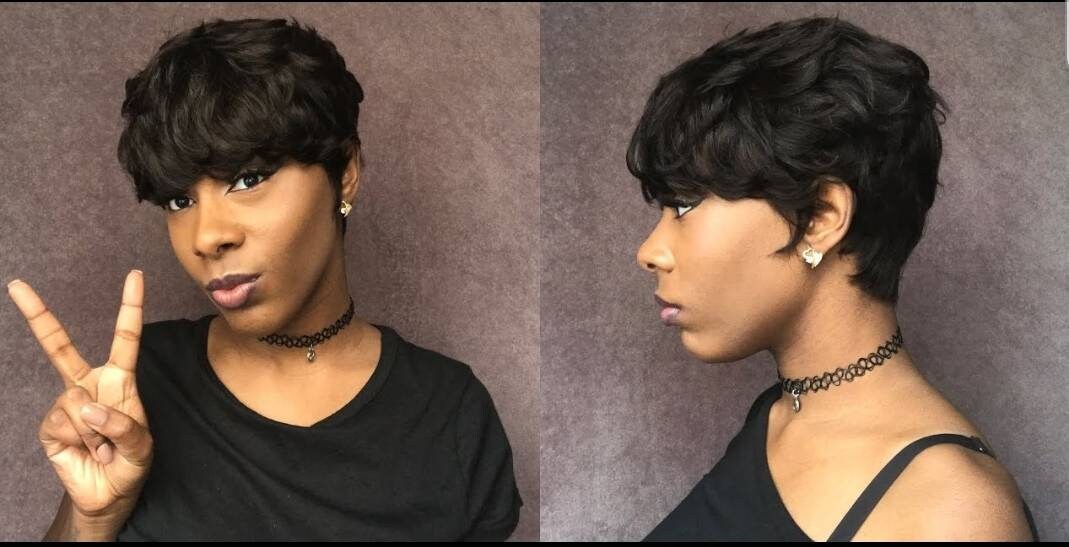 WIG Sassy Pixie Cut Brazilian Remy Human Hair Fashion Vogue  display picture 2