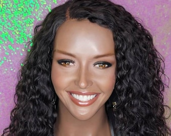 Wig Virgin Brazilian Remy 100% Human Hair Natural Loose Waves | Etsy