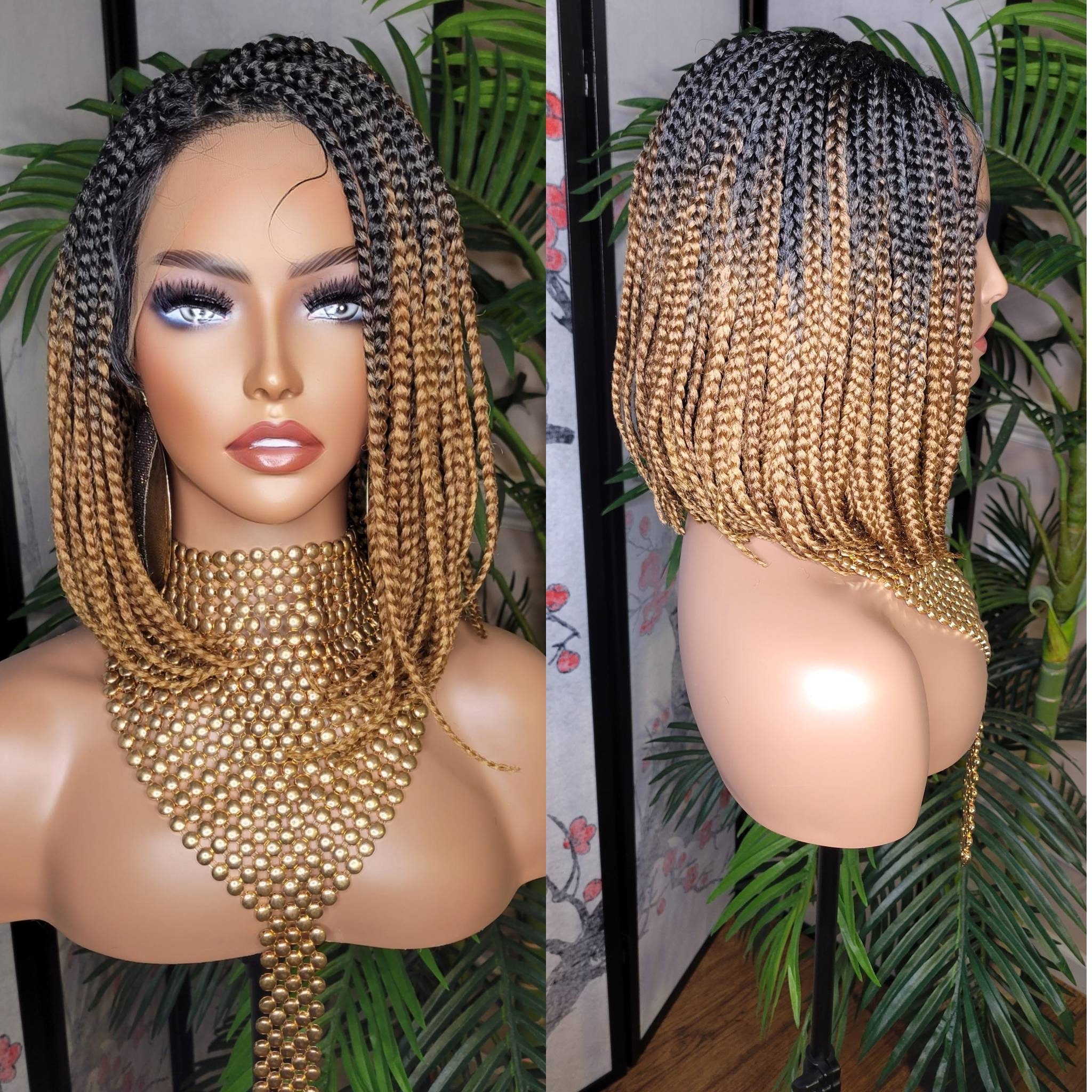 Brown Box Braids 