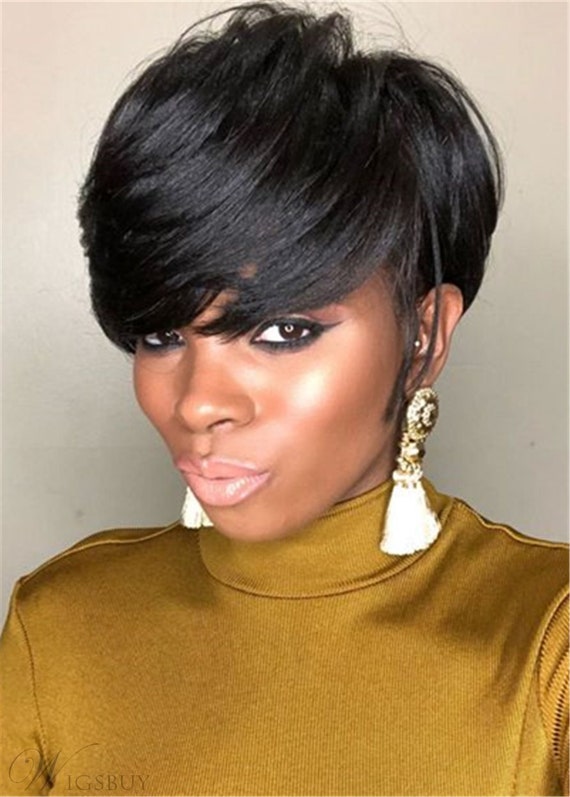 Wig Sexy Pixie Short Cut Layered Bang Style Hair Wig Fashion Etsy