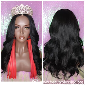 WIG Long Loose Wave Heat Resistant Lace Wig Natural Hairstyle Celebrity Style Wig