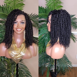 Kinky Twist Passion Twist Curly  Glueless Lace Front Wig Natural  Twist Lace Wig Locs Hair Wig