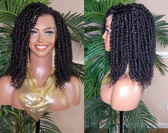 Kinky Twist Passion Twist Curly  Glueless Lace Front Wig Natural  Twist Lace Wig Locs Hair Wig