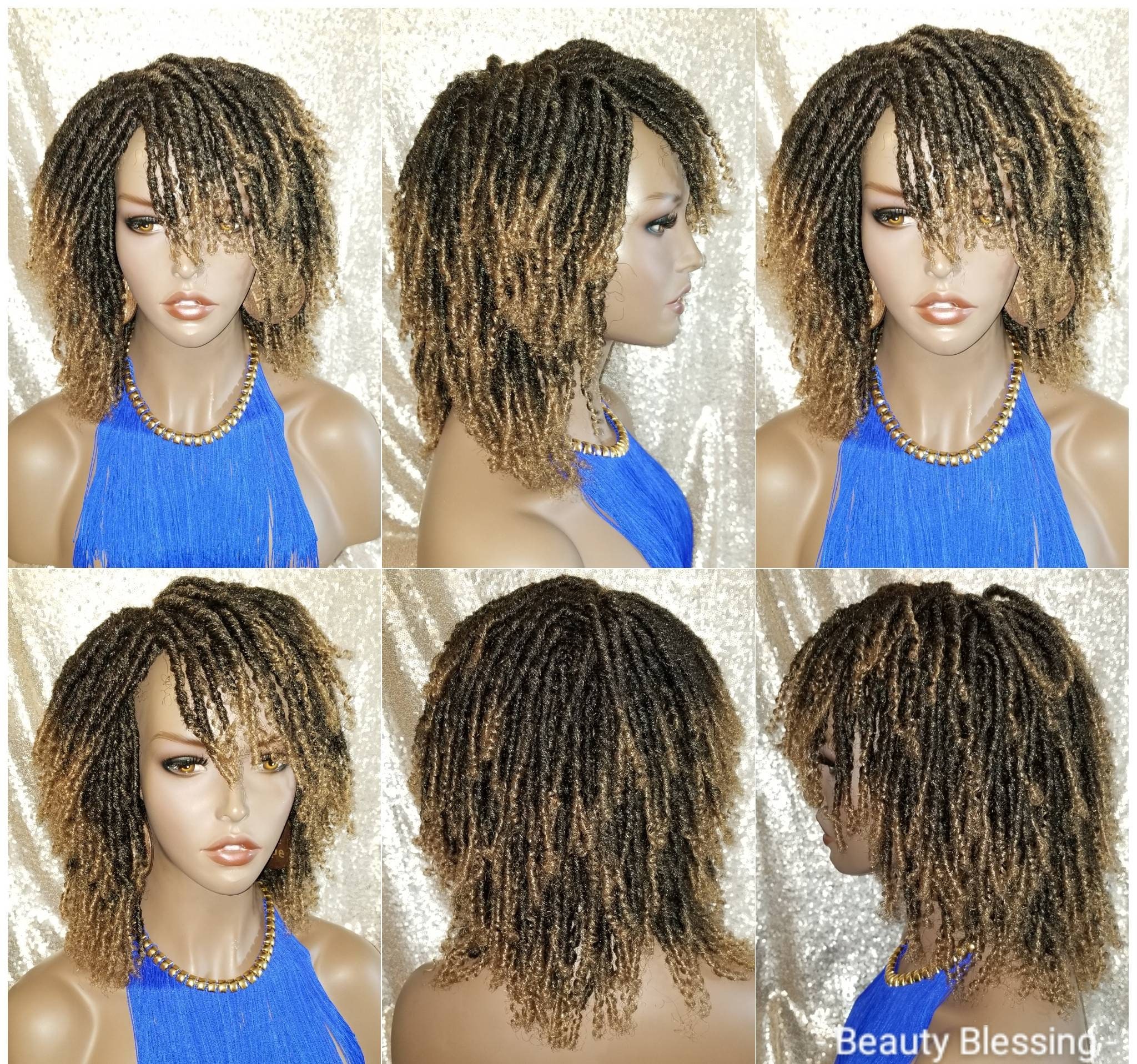 WIG Soft Kinky Twist Locs Natural Style Cap Wig Short Afro Kinky Wigs for Women Dreadlocks Twisted Braiding  main image 2
