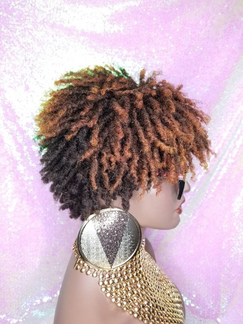 Wig Afrocentric Short Afro Kinky Coily Twist Coil Dread Lock Etsy