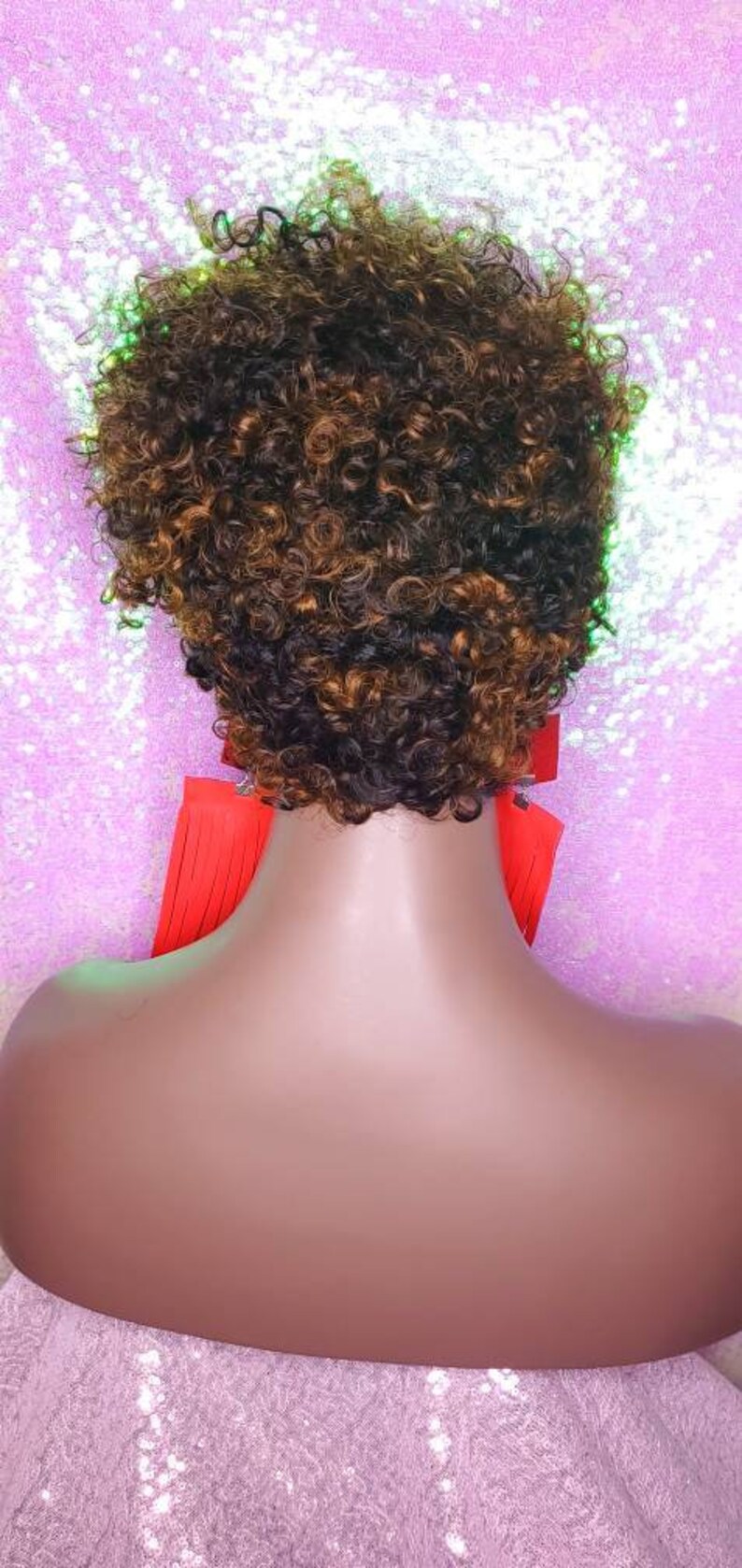 Wig Razor Pixie Cut Corkscrew Straw Curl Hair Wig Short Etsy