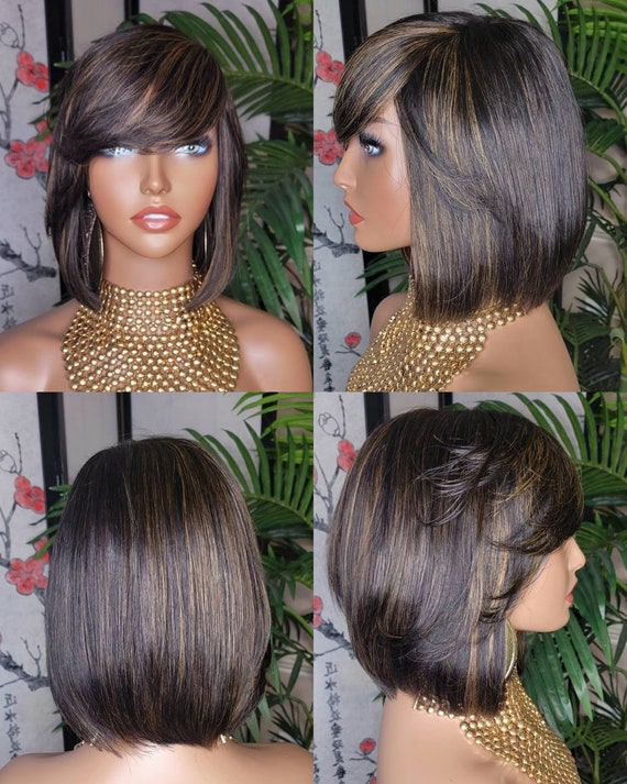 Remy hair bob wig discount