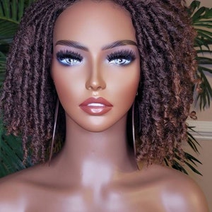 WIG Afro Kinky Twist Dreadlocks Locs Lace Wig Natural Style Locks Hair Lace Part Sisterlocks Natural Hairstyle Wig image 8