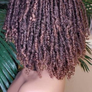 WIG Afro Kinky Twist Dreadlocks Locs Lace Wig Natural Style Locks Hair Lace Part Sisterlocks Natural Hairstyle Wig image 6