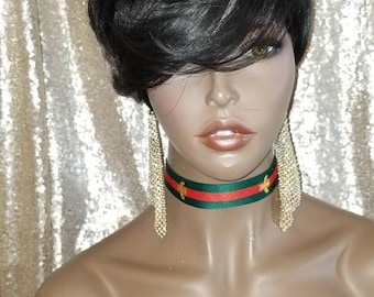 Pixie Cut Wig: Short Layered Swoop Bang Synthetic Hair