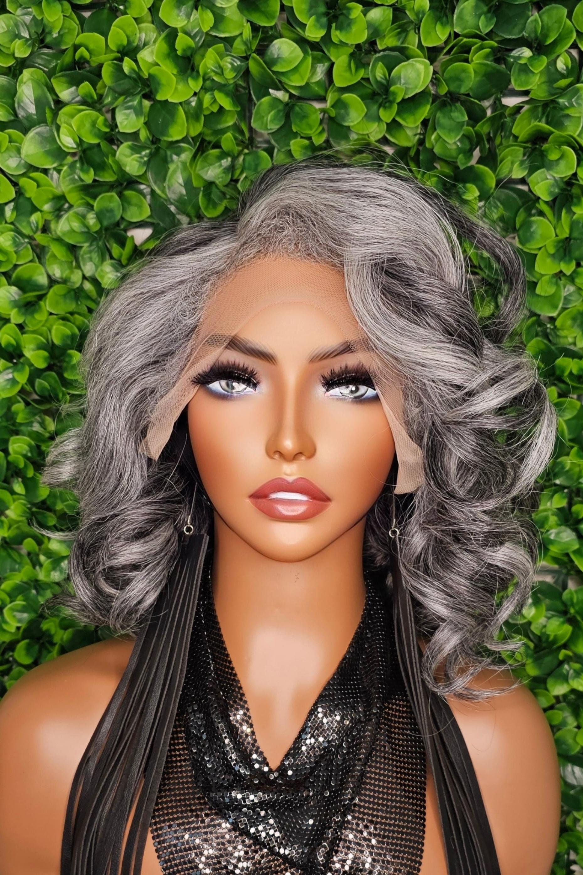 Body Wave Salt & Pepper Wig: HD Lace Front, Yaki Texture - Etsy
