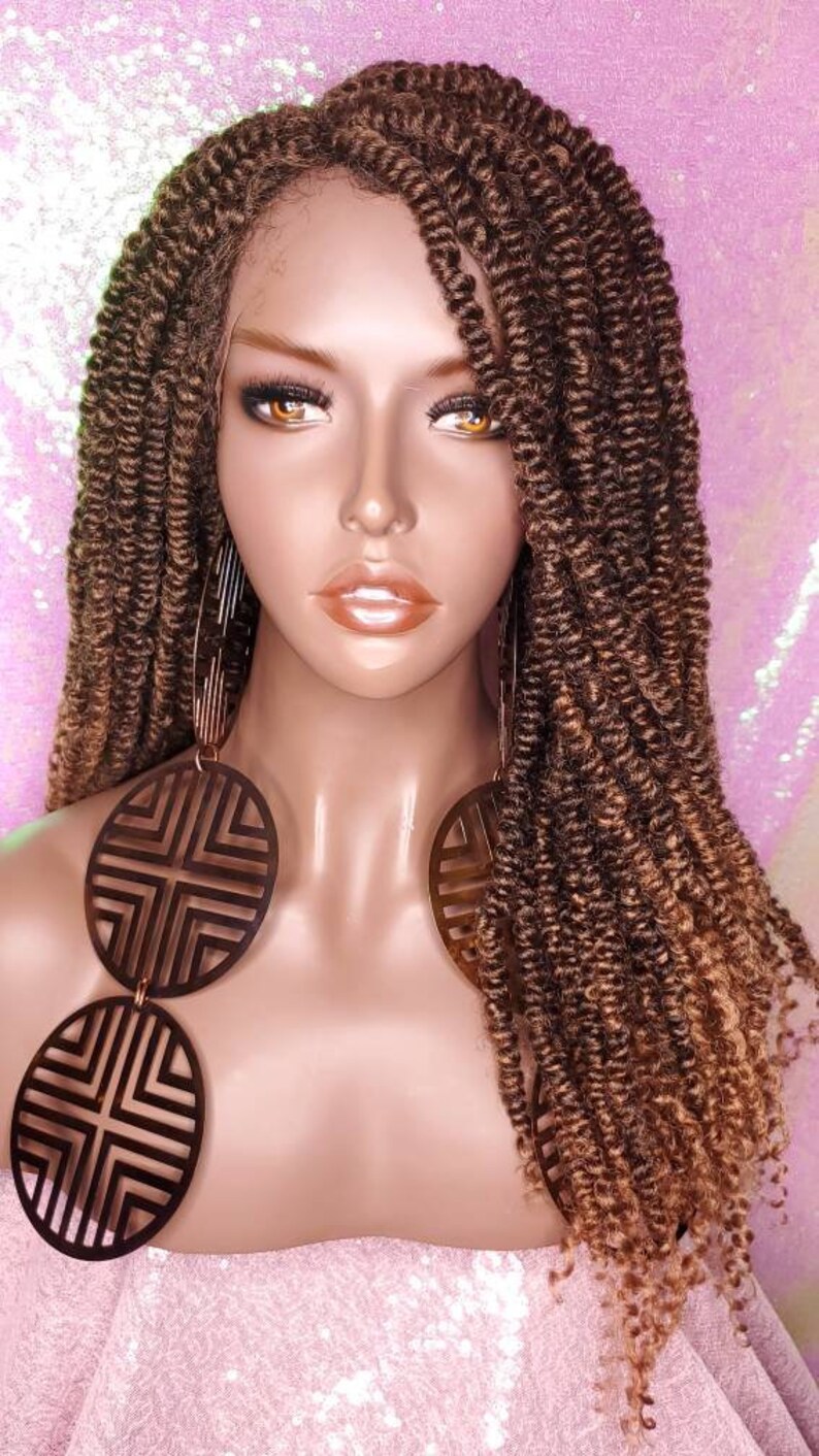 African Kinky Twist Lace Wig Passion Twist Afro Hair Long Hair Etsy