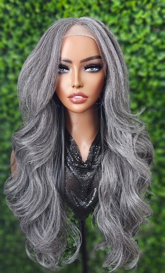 Gray Bodywave Beauty Lacefront Wig Unique Bargains Lace Front Wigs Long Body Wave for Women  main image 2