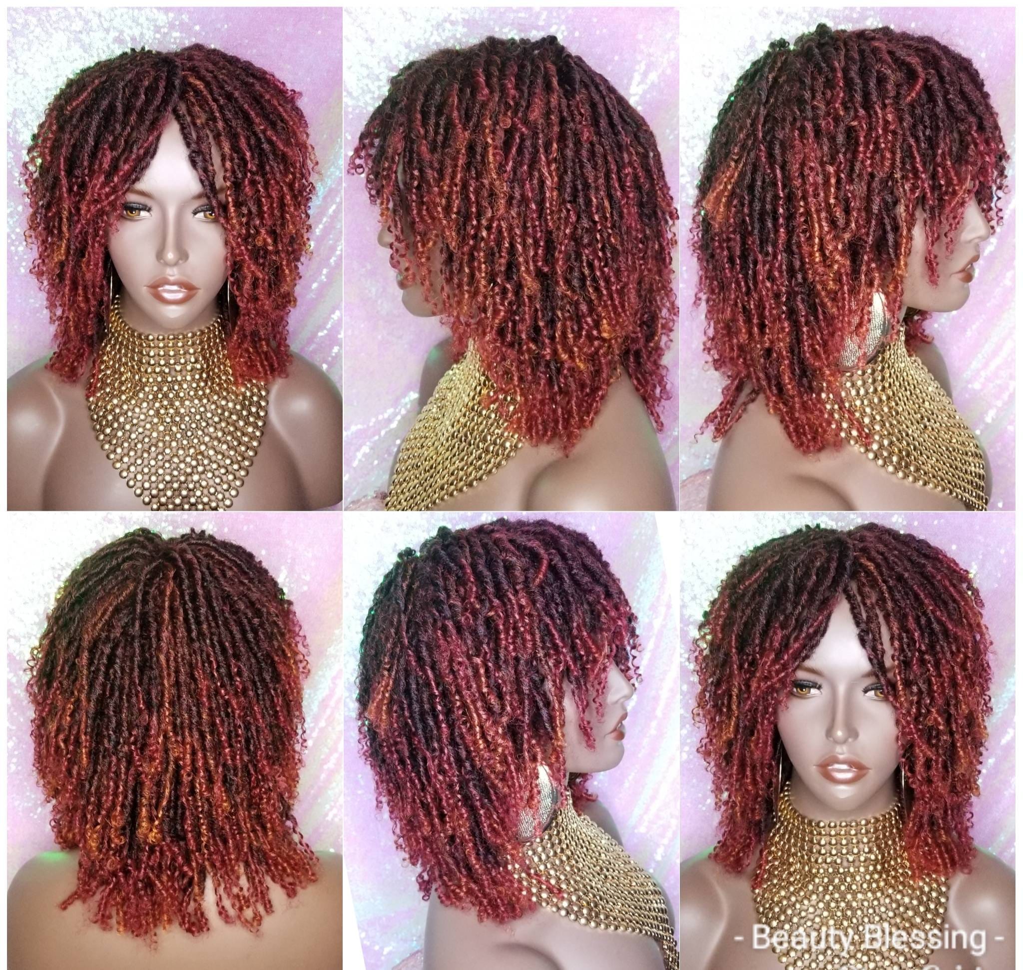 ♥️ RED OMBRÉ 24” CURLY LACE FRONT WIG *NWT* Ombre, Burgundy, Wine, Red, Curly, Dark Root, Lace Front Wig  main image 2