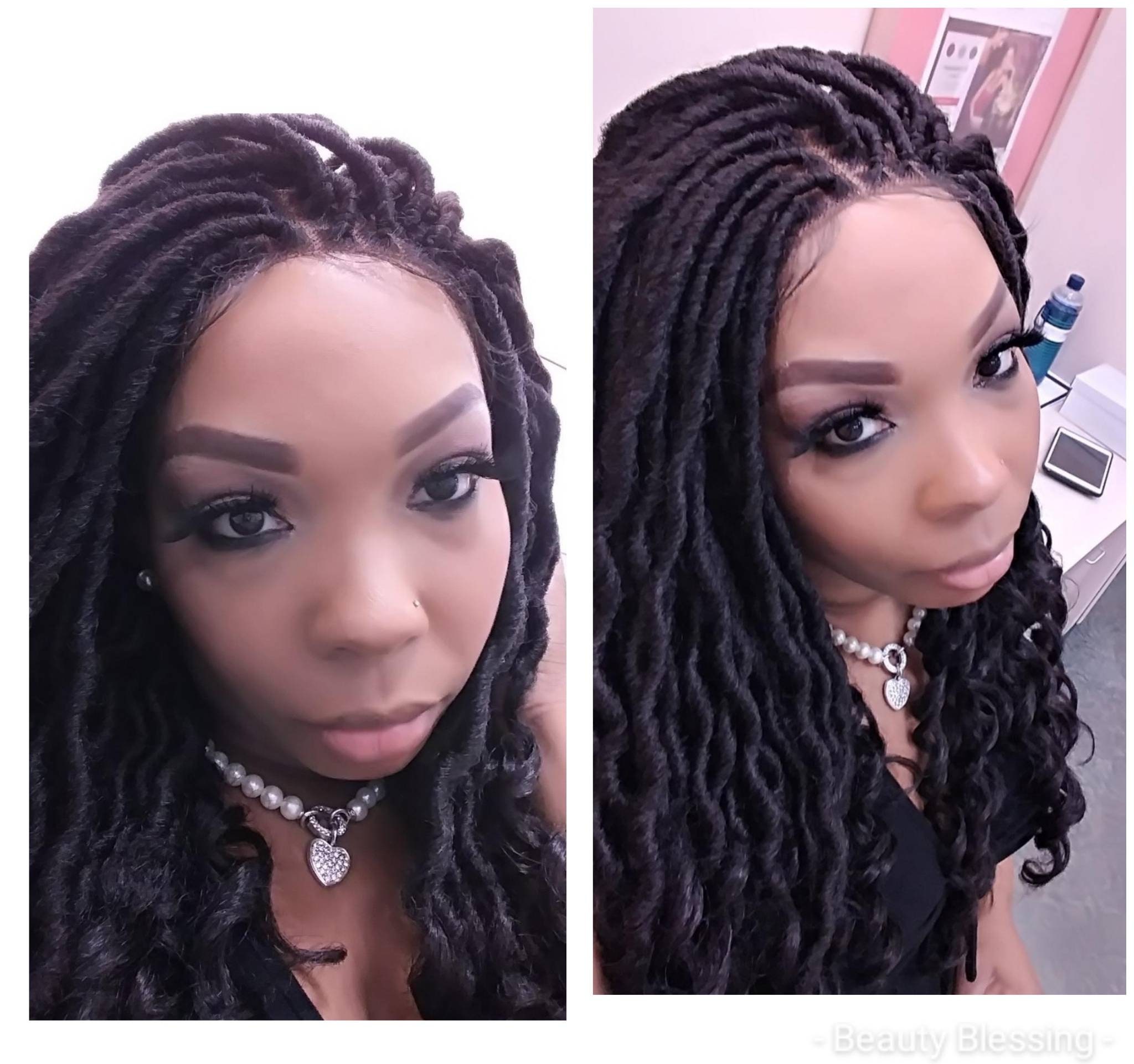 Goddess Locs Flexible Parting Lace Front Wig 100% Premium 