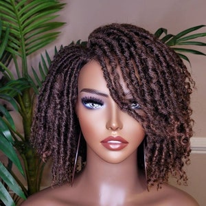 WIG Afro Kinky Twist Dreadlocks Locs Lace Wig Natural Style Locks Hair Lace Part Sisterlocks Natural Hairstyle Wig image 5