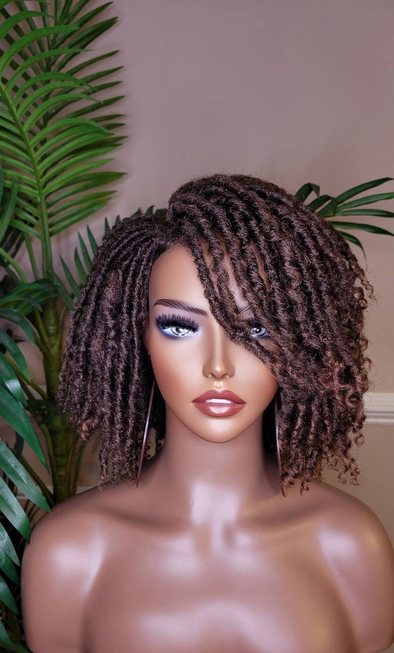 WIG Afro Kinky Twist Dreadlocks Locs Lace Wig Natural Style Locks Hair Lace Part Sisterlocks Natural Hairstyle Wig image 5