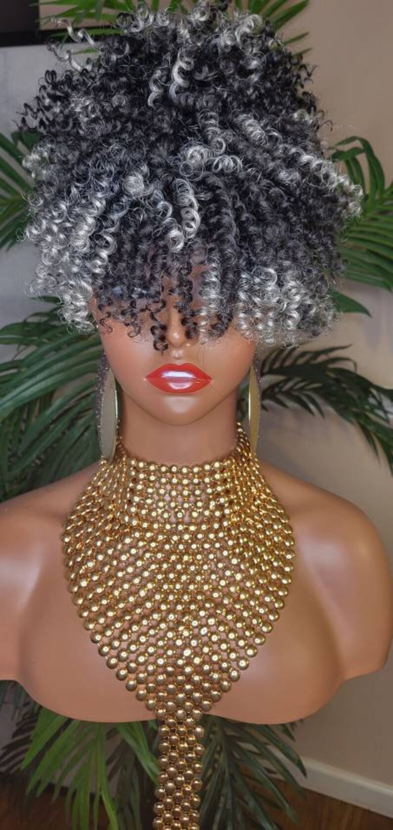 Hair Ponytail Afro Kinky Straw Curls Bangs Ponytail Afro Hair Etsy