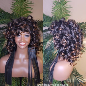 Big curl wig deals