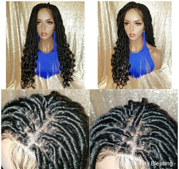 Goddess Locs Flexible Parting Lace Front Wig 100% Premium 