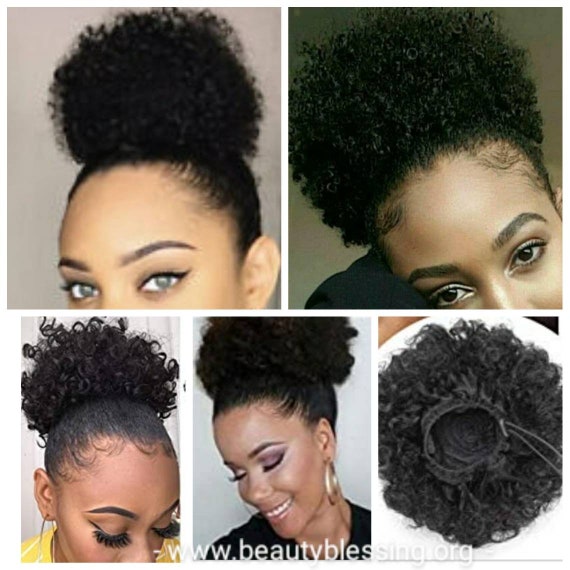 Human Hair Ponytail Afro Kinky Puff Ponytail Afro Curly Hair - Etsy Human Hair Ponytail Afro Kinky Puff Ponytail Afro Curly Hair - Etsy