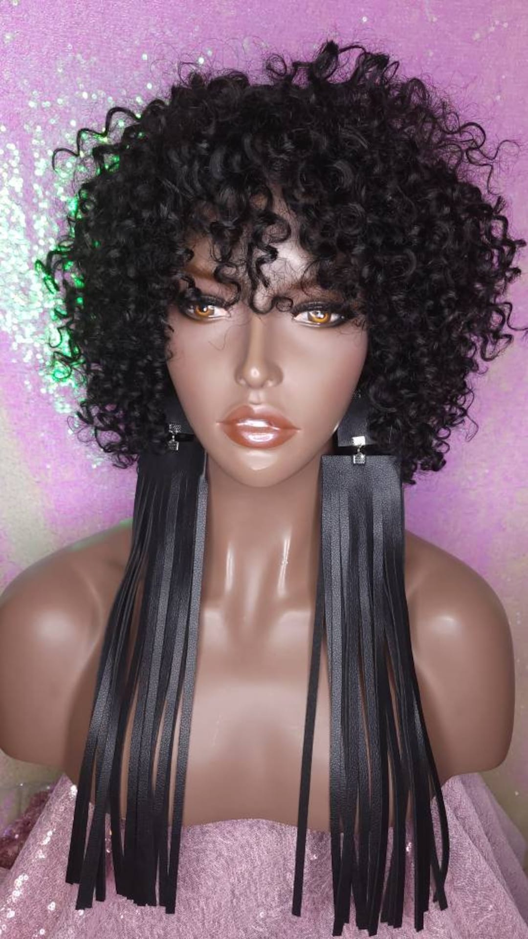 Wig Brazilian Remy Straw Curl Short Jerry Curly Wig Human Hair Remy Natural Hairstyle Wig Etsy