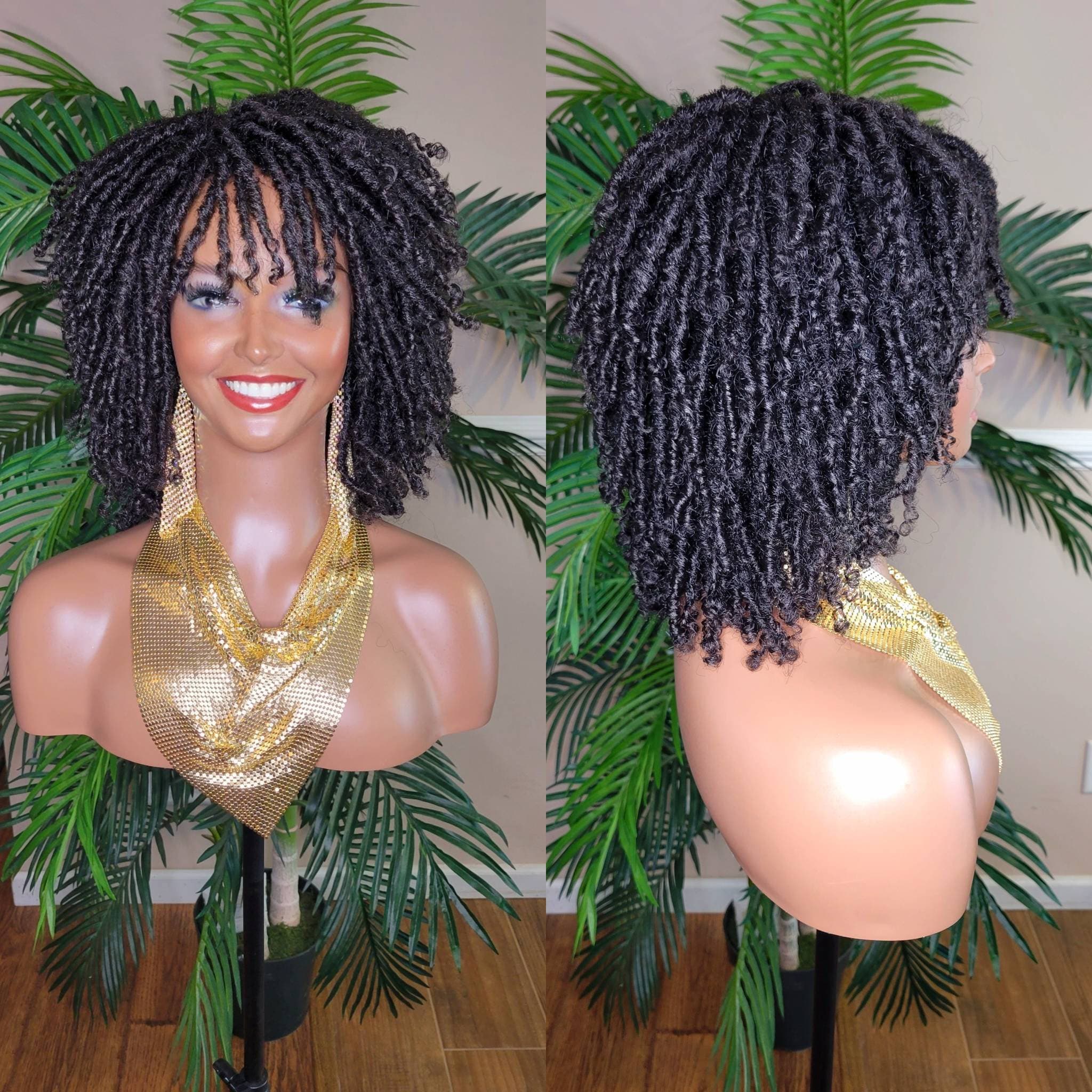 WIG Soft Kinky Twist Locs Natural Style Full Cap Black Auburn - Etsy WIG Soft Kinky Twist Locs Natural Style Full Cap Black Auburn - Etsy