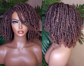 WIG Afro Kinky Twist Dreadlocks Locs Lace Wig  Natural Style Locks Hair Lace Part Sisterlocks Natural Hairstyle Wig