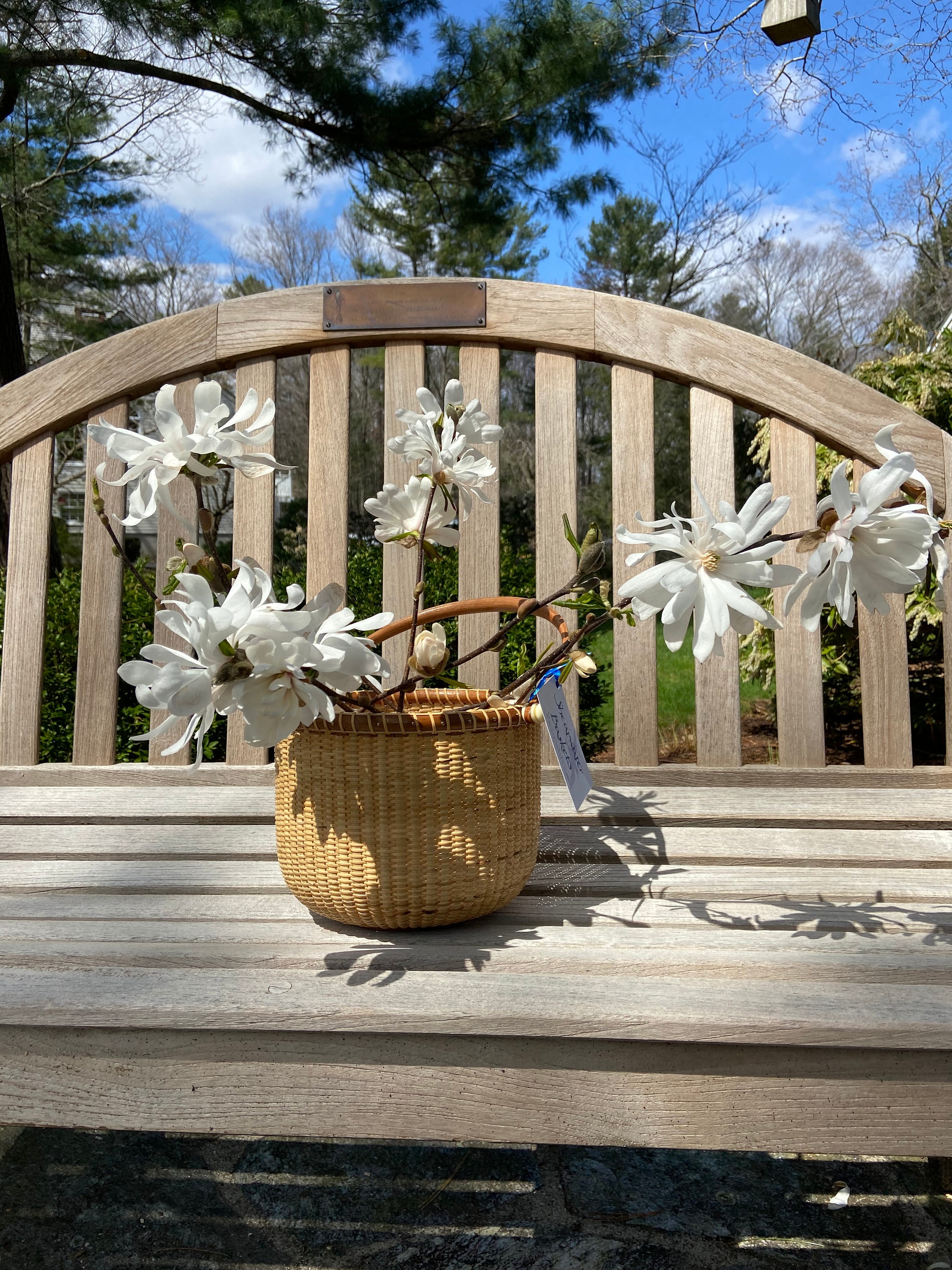 Nantucket-style 8-inch Round Basket With Handle - Etsy