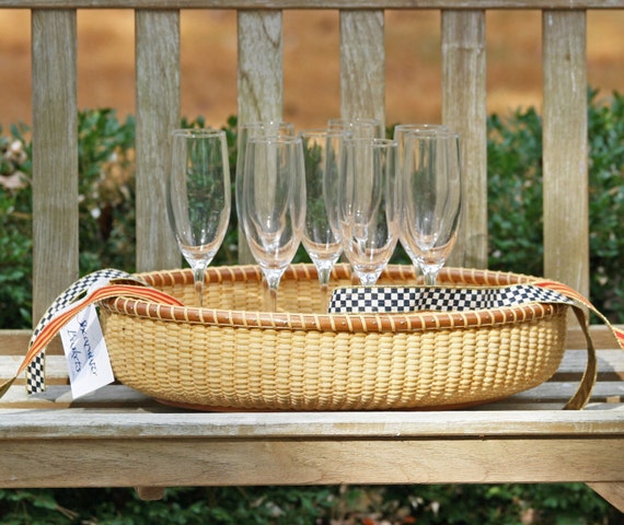 18-inch Oval Nantucket Style Basket Tray - Etsy