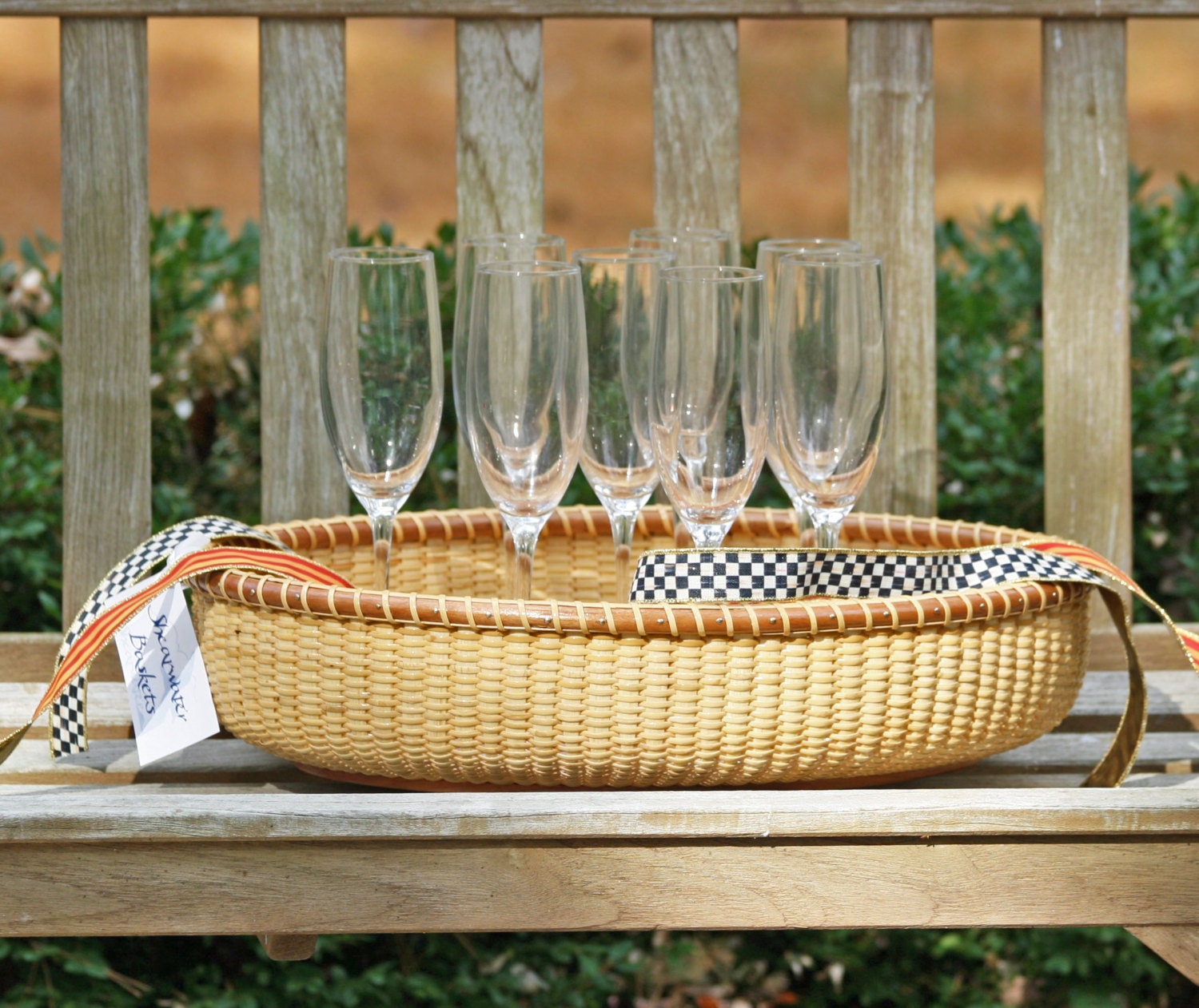 18inch Oval Nantucket Style Basket Tray Etsy