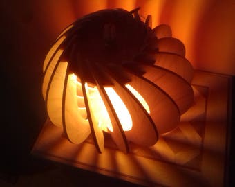 handmade wooden table lamp