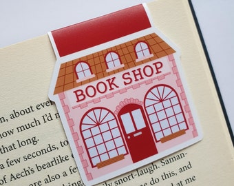 Book Shop Magnetic Bookmark - Book Accessories – Page Saver – Colourful – Page Clip - Reading Gifts - Book Lover - Planner Marker